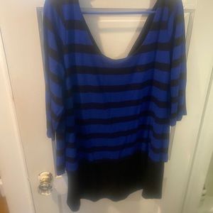 Torrid off the shoulder striped double layered top